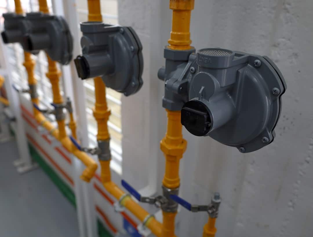 seismic gas shutoff valve installed on home gas line