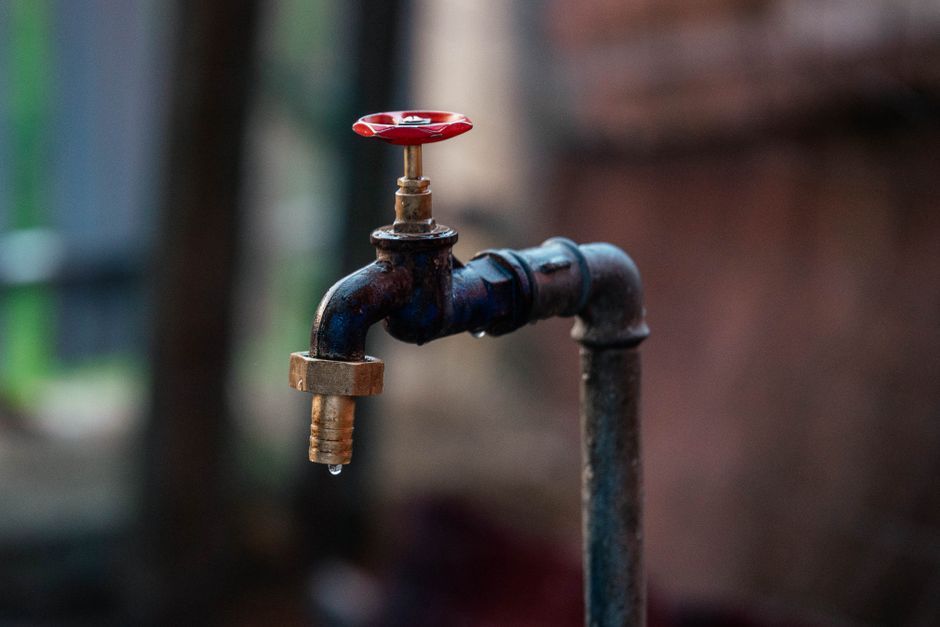 rusty water from hot water tap